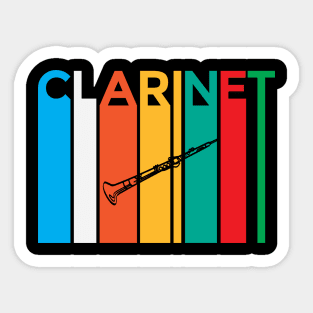 Clarinet Vintage Style Piano Sticker